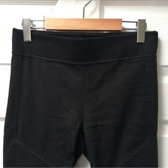 WILFRED Aritzia Black Moto Stretch Pants Sz 2 - Picture 3 of 8